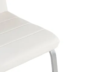 Cibus spisestol i kunstskinn - Hvit/krom - Møbler - Stoler & lenestoler - Spisestuestoler & kjøkkenstoler
