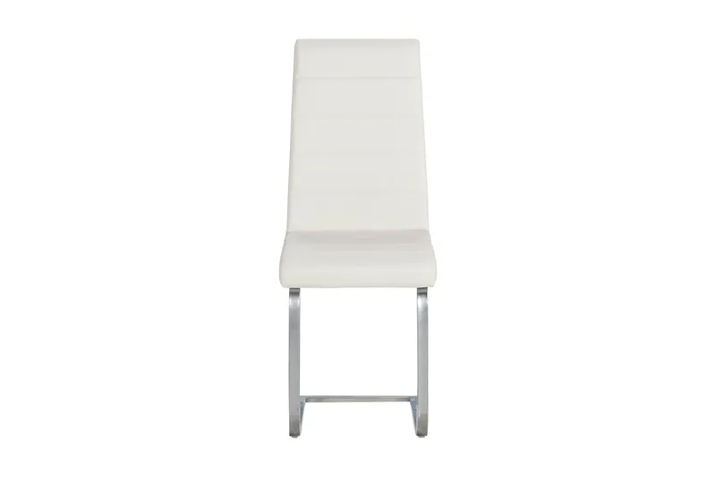 Cibus Spisestol Kunstlær - Hvit/Krom - Møbler - Stoler & lenestoler - Spisestuestoler & kjøkkenstoler