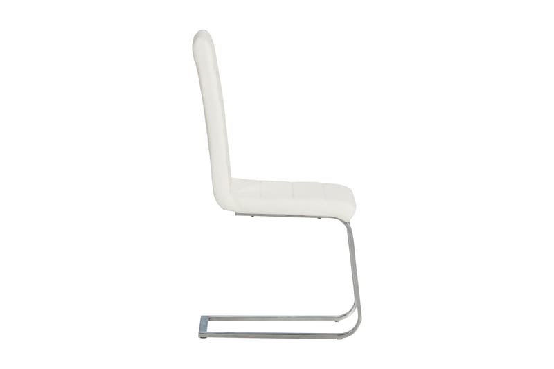 Cibus Spisestol Kunstlær - Hvit/Krom - Møbler - Stoler & lenestoler - Spisestuestoler & kjøkkenstoler