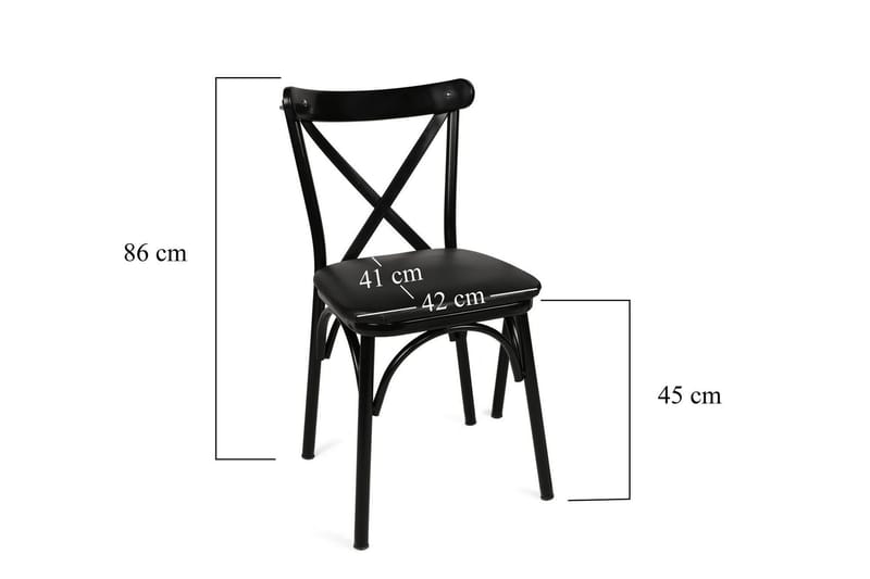 Cielieucel Spisestol 4-pk - Svart - Møbler - Stoler & lenestoler - Spisestuestoler & kjøkkenstoler
