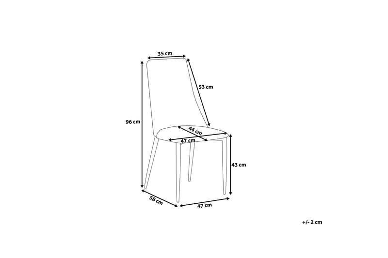 Clayton Stol 2-pk - Svart - Møbler - Stoler & lenestoler - Spisestuestoler & kjøkkenstoler