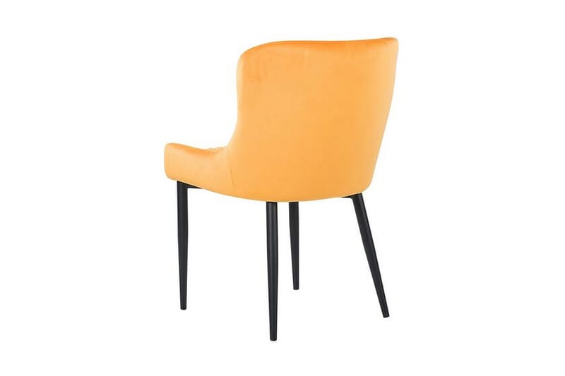 Colino Stol 2-pk Fløyel - Gul - Møbler - Stoler & lenestoler - Spisestuestoler & kjøkkenstoler