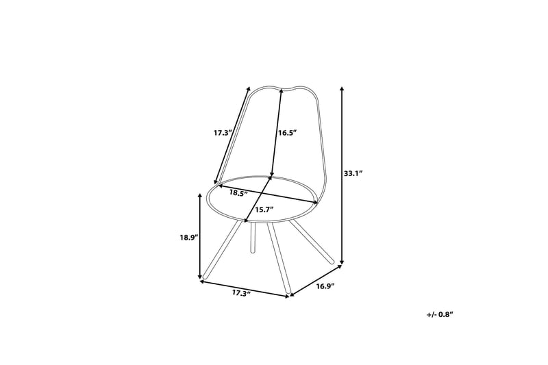 Dakota Stol 2-pk - Hvit - Møbler - Stoler & lenestoler - Spisestuestoler & kjøkkenstoler