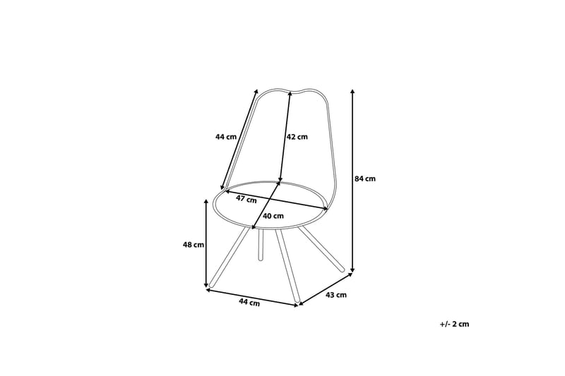 Dakota Stol 2-pk - Svart - Møbler - Stoler & lenestoler - Spisestuestoler & kjøkkenstoler