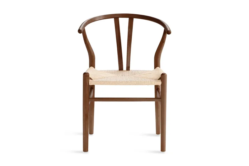 Dastoori Spisestol med Armlener 2-pack - Valnøtt / Natur - Møbler - Stoler & lenestoler - Spisestuestoler & kjøkkenstoler