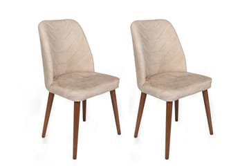 Denounce Spisestol - Beige/Valnøtt - Møbler - Stoler & lenestoler - Spisestuestoler & kjøkkenstoler