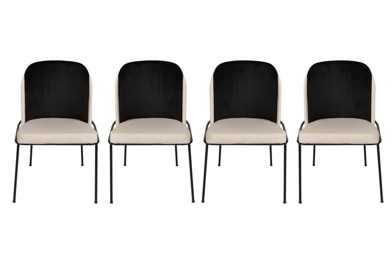 Dorellez Spisestol 4-pk - Svart - Møbler - Stoler & lenestoler - Spisestuestoler & kjøkkenstoler