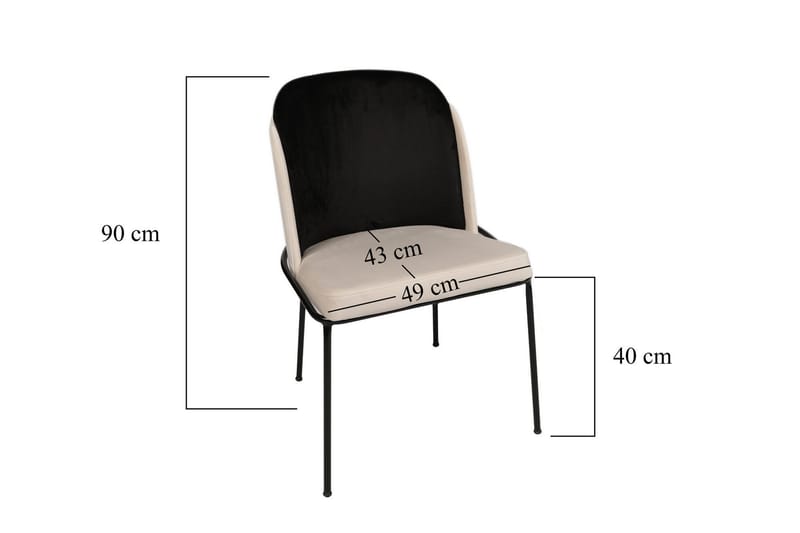 Dorellez Spisestol 4-pk - Svart - Møbler - Stoler & lenestoler - Spisestuestoler & kjøkkenstoler