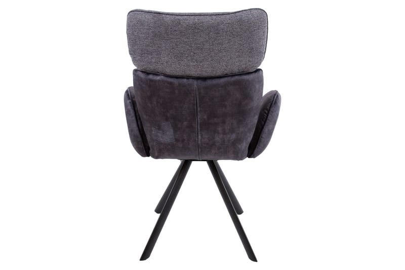 Eddy Stol med armlener Mørkegrå fløyel - Møbler - Stoler & lenestoler - Spisestuestoler & kjøkkenstoler