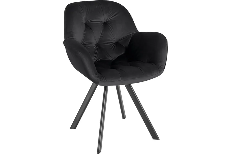 Edmonus Karmstol - Svart - Møbler - Stoler & lenestoler - Spisestuestoler & kjøkkenstoler