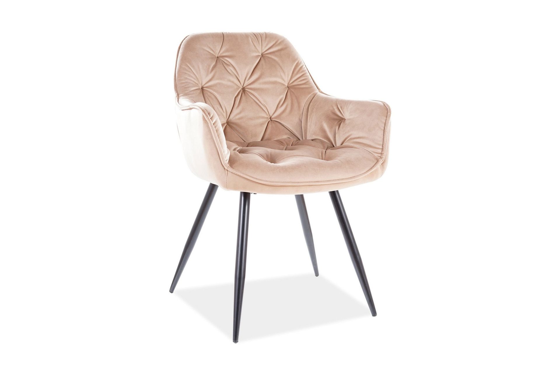 Eiber Karmstol - Fløyel/Beige/Svart
