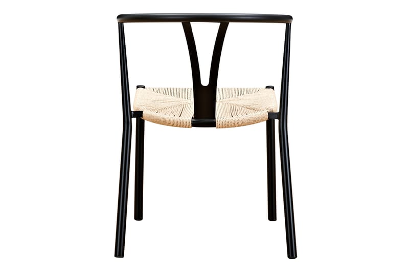 Elysia Spisestol med Armlener - Svart / Natur - Møbler - Stoler & lenestoler - Spisestuestoler & kjøkkenstoler