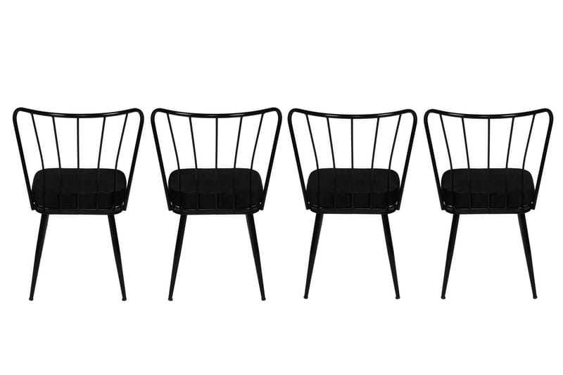 Geeknoll Spisestol 4-pk - Svart - Møbler - Stoler & lenestoler - Spisestuestoler & kjøkkenstoler