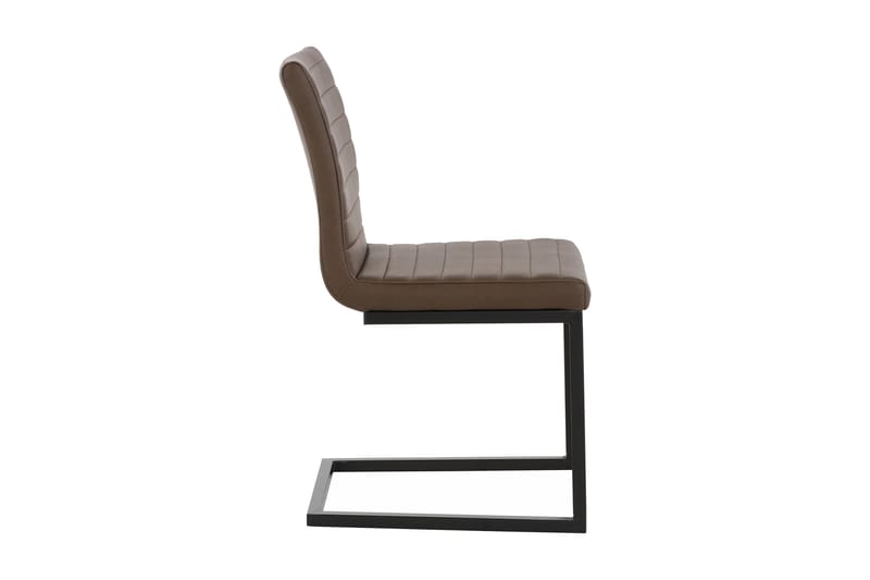 Geronimo Spisestol 2-pk - PU/Brun/Metall - Møbler - Stoler & lenestoler - Spisestuestoler & kjøkkenstoler