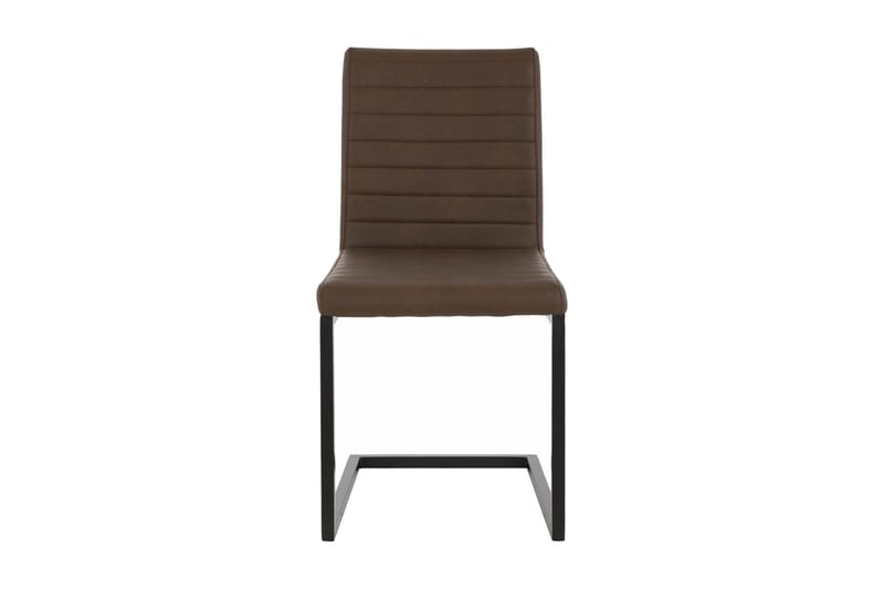 Geronimo Spisestol 2-pk - PU/Brun/Metall - Møbler - Stoler & lenestoler - Spisestuestoler & kjøkkenstoler