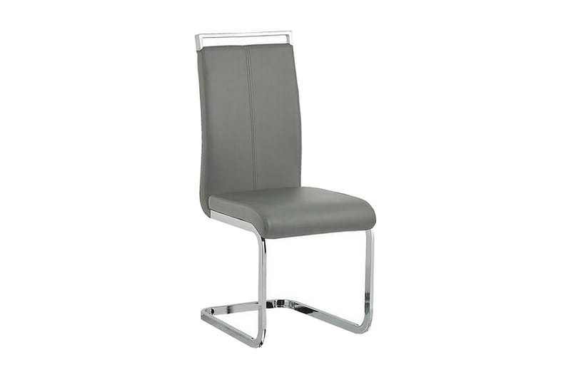 Greedin Dining Spisestol 2- pk - Kunstlær/Grå - Møbler - Stoler & lenestoler - Spisestuestoler & kjøkkenstoler
