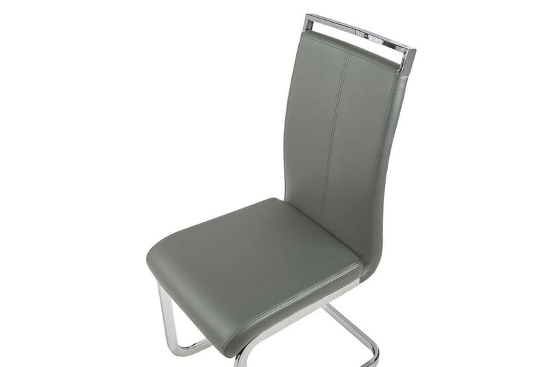 Greedin Dining Spisestol 2- pk - Kunstlær/Grå - Møbler - Stoler & lenestoler - Spisestuestoler & kjøkkenstoler