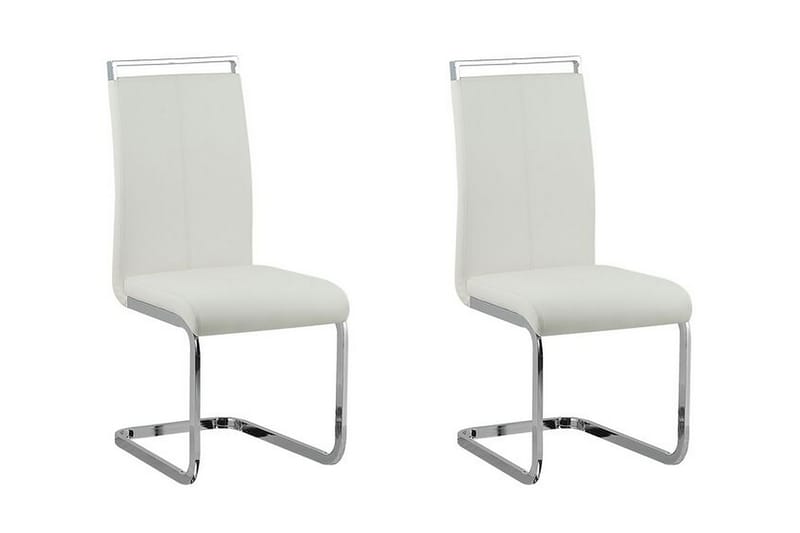 Greedin Spisestol 2-pk - Kunstlær/Krembeige - Møbler - Stoler & lenestoler - Spisestuestoler & kjøkkenstoler