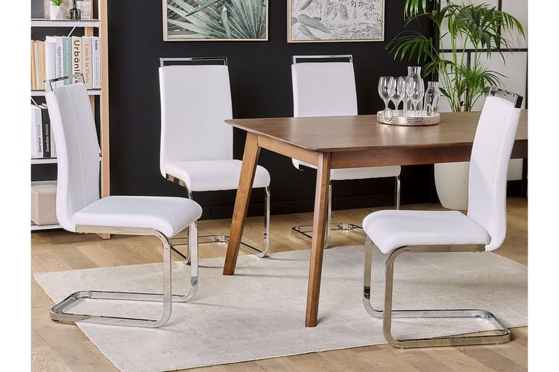 Greedin Spisestol 2-pk - Kunstlær/Krembeige - Møbler - Stoler & lenestoler - Spisestuestoler & kjøkkenstoler