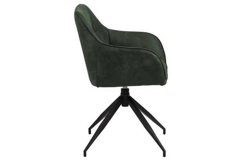 Harford Karmstol Eddekoppben - Grønn/Matt Svart - Møbler - Stoler & lenestoler - Spisestuestoler & kjøkkenstoler