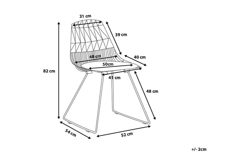 Harlan Stol 2-pk - Gull - Møbler - Stoler & lenestoler - Spisestuestoler & kjøkkenstoler