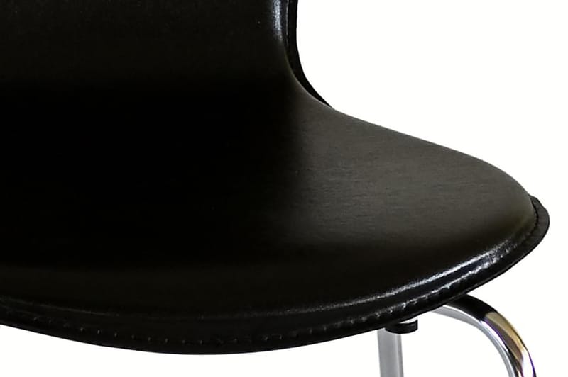 Ikeda Spisestol Kunstlær - Svart/Krom - Møbler - Stoler & lenestoler - Spisestuestoler & kjøkkenstoler