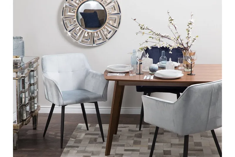 Jasmine Stol 2-pk - Grå - Møbler - Stoler & lenestoler - Spisestuestoler & kjøkkenstoler