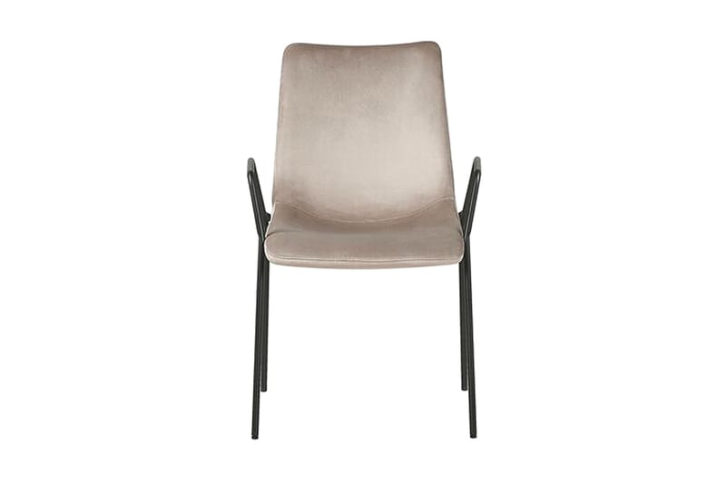 Jeffsy Dining Spisestol 2- pk - Fløyel / Beige grå - Møbler - Stoler & lenestoler - Spisestuestoler & kjøkkenstoler