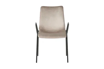 Jeffsy Dining Spisestol 2- pk - Fløyel / Beige grå - Møbler - Stoler & lenestoler - Spisestuestoler & kjøkkenstoler
