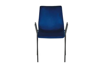 Jeffsy Spisestol 2-pk - Fløyel/Mørkeblå - Møbler - Stoler & lenestoler - Spisestuestoler & kjøkkenstoler