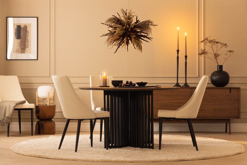 Leone Spisestol - Svart/Beige - Møbler - Stoler & lenestoler - Spisestuestoler & kjøkkenstoler