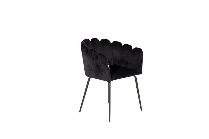 Limhamn Karmstol Fløyel - Svart - Møbler - Stoler & lenestoler - Spisestuestoler & kjøkkenstoler