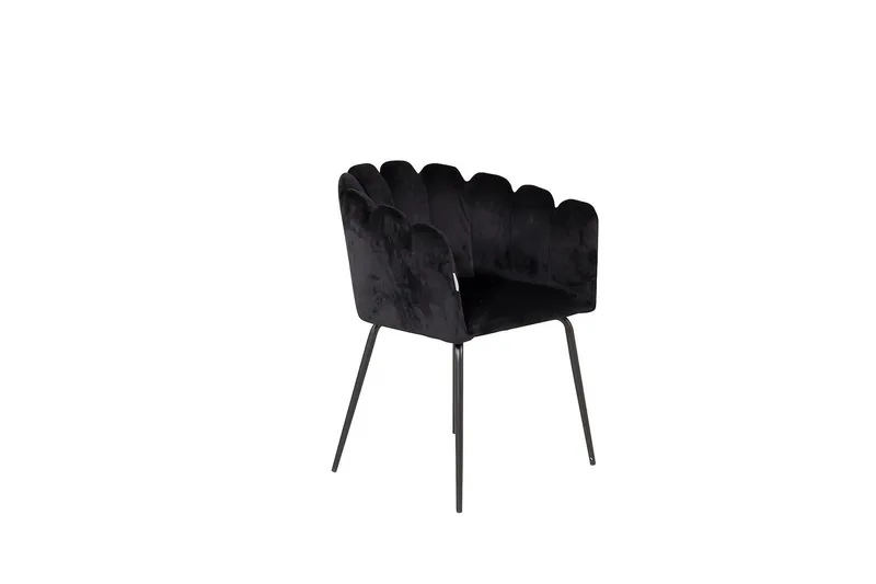 Limhamn Karmstol Fløyel, Svart