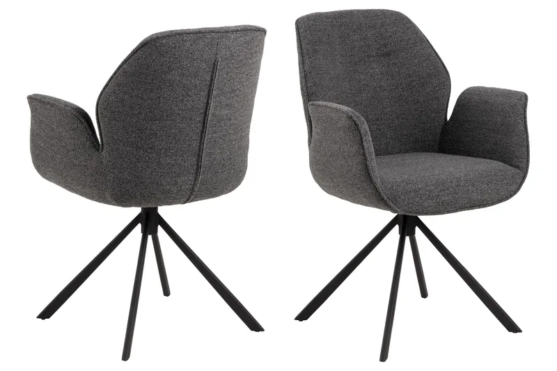 Lipie Karmstol - Grå - Møbler - Stoler & lenestoler - Spisestuestoler & kjøkkenstoler