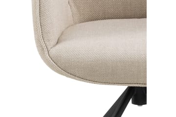 Lipie Spisestol i Bouclé med Metallben - Lys Beige - Møbler - Stoler & lenestoler - Spisestuestoler & kjøkkenstoler
