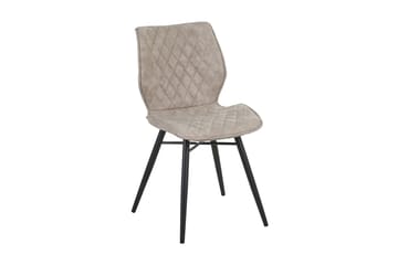 Lisle Spisestol i Kunstlær med Eukalyptuslook - Beige - Møbler - Stoler & lenestoler - Spisestuestoler & kjøkkenstoler