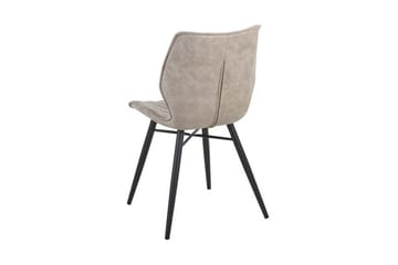 Lisle Spisestol i Kunstlær med Eukalyptuslook - Beige - Møbler - Stoler & lenestoler - Spisestuestoler & kjøkkenstoler