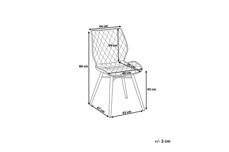Lisle Stol 2-pk - Beige - Spisestuestoler & kjøkkenstoler