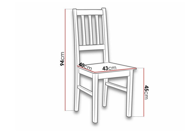 Lufti Matstol Black/White - Møbler - Stoler & lenestoler - Spisestuestoler & kjøkkenstoler