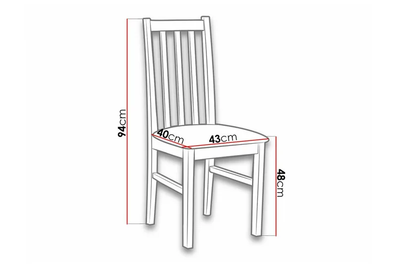Lufti Matstol White/Black - Møbler - Stoler & lenestoler - Spisestuestoler & kjøkkenstoler