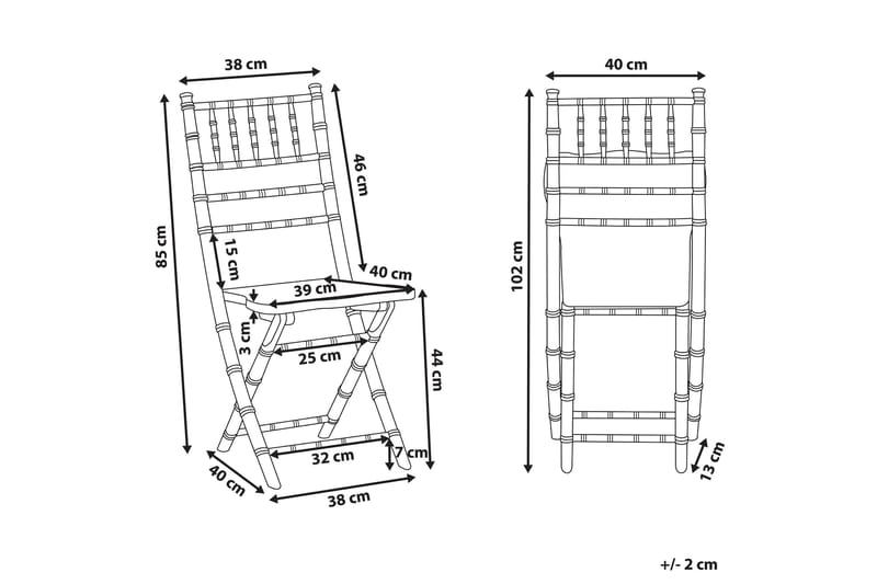 Mahone Spisestol Sammenleggbar 4-pk - Gull - Møbler - Stoler & lenestoler - Spisestuestoler & kjøkkenstoler
