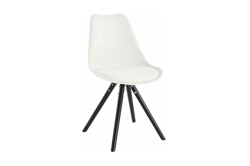 Malik Spisestol Kunstlær 2-pk, Hvit/Eik