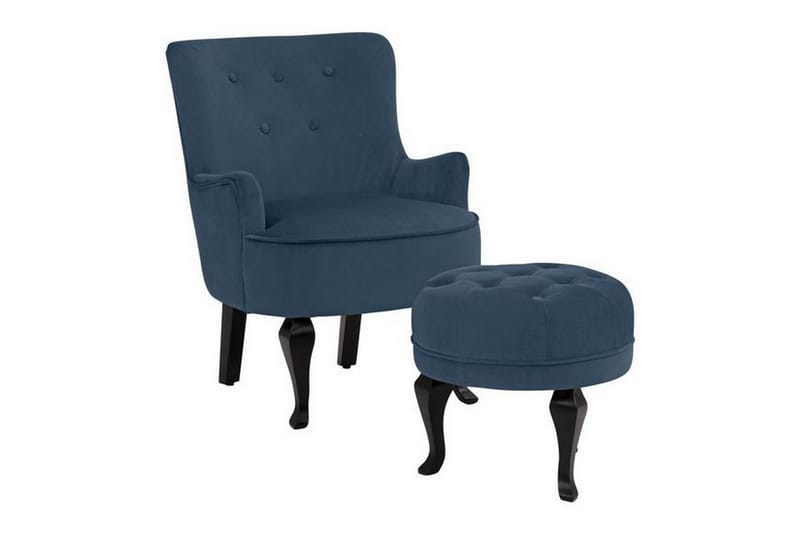 Merit Spisestol Fløyel, Blå