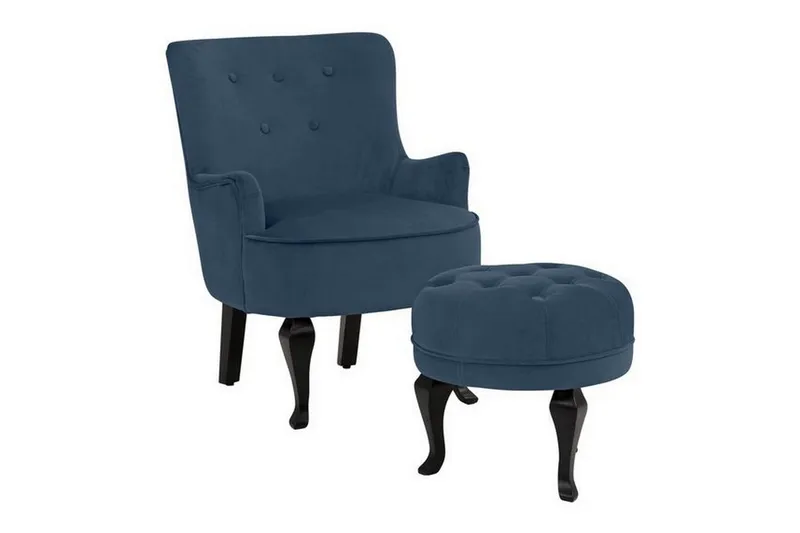 Merit Spisestol Fløyel, Blå