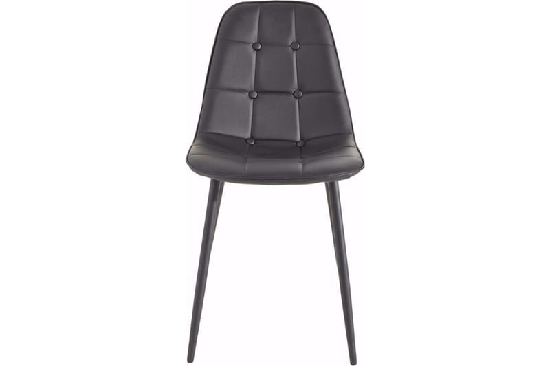 Mireio Kjøkkenstol Kunstlær 2-pk - Svart/Metall - Møbler - Stoler & lenestoler - Spisestuestoler & kjøkkenstoler
