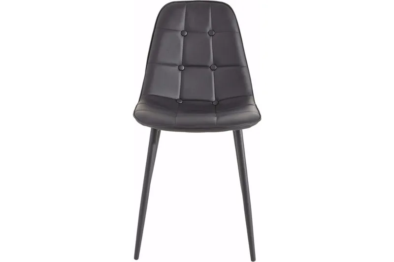 Mireio Kjøkkenstol Kunstlær 2-pk - Svart/Metall - Møbler - Stoler & lenestoler - Spisestuestoler & kjøkkenstoler