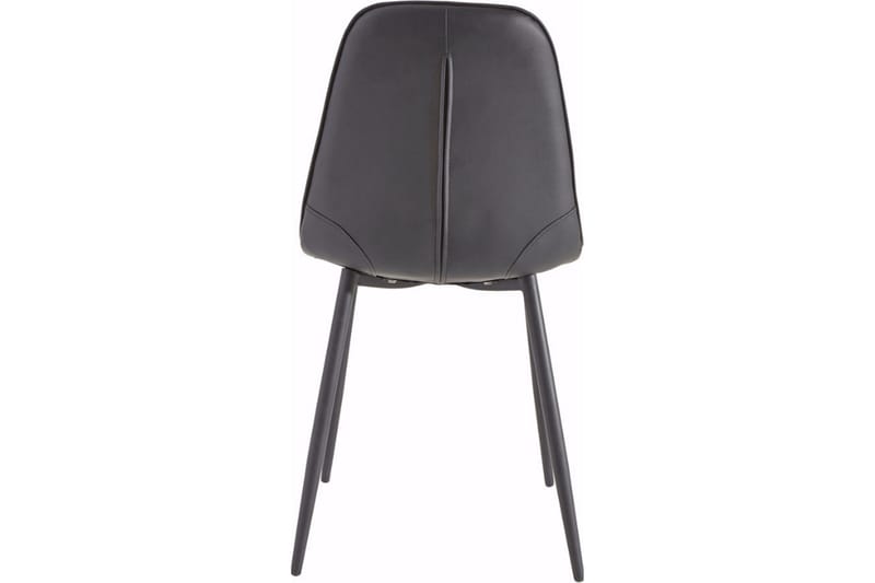 Mireio Kjøkkenstol Kunstlær 2-pk - Svart/Metall - Møbler - Stoler & lenestoler - Spisestuestoler & kjøkkenstoler