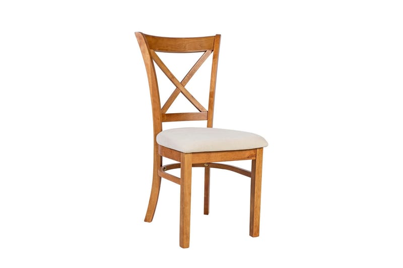 Mix&Match Spisestol i Tre med Stoffsete, Hvit