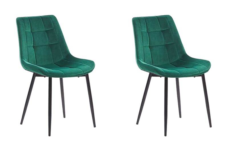 Mustadfors Fløyelsstol 2-pk - Grønn - Møbler - Stoler & lenestoler - Spisestuestoler & kjøkkenstoler