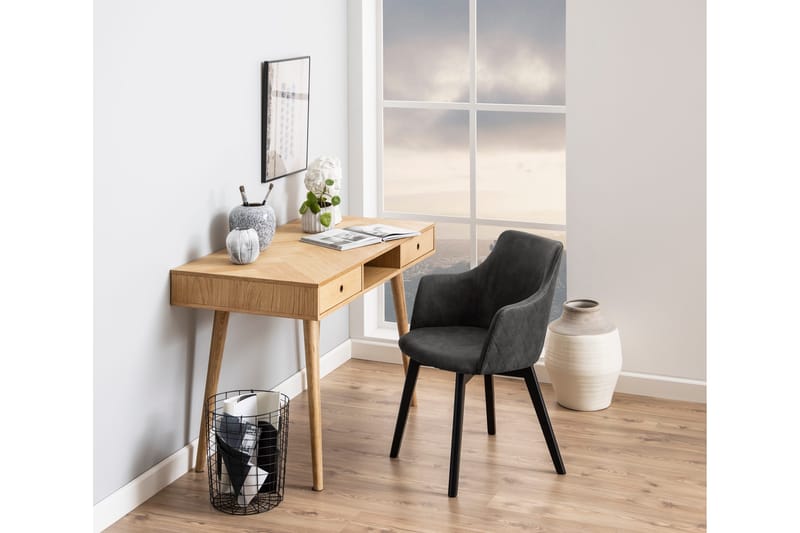 Naquasha Karmstol - Grå/Svart - Møbler - Stoler & lenestoler - Spisestuestoler & kjøkkenstoler